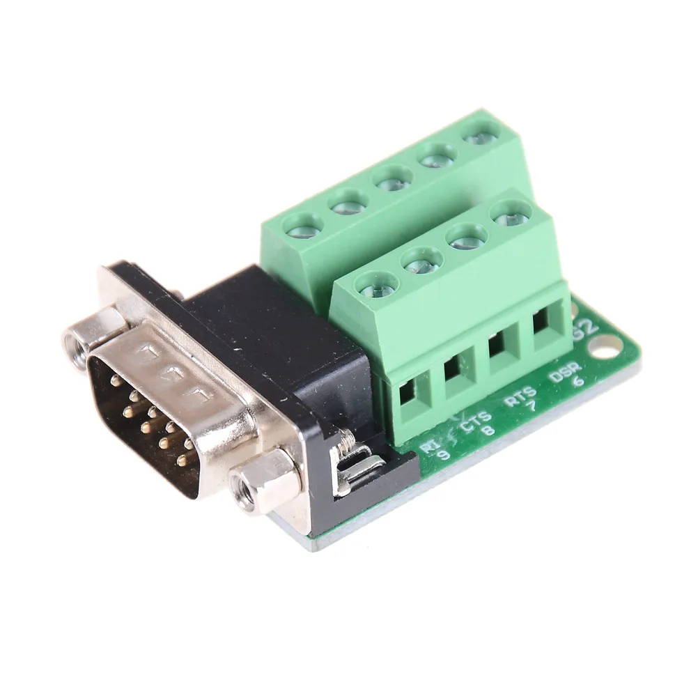 

DB9 Connector Terminal Module RS232 RS485 Adapter Signals Interface Converter Male COM D Sub 9Pin Terminal DB9 male adapter