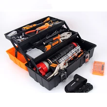 1" 21" большой пластиковый ящик для инструментов двойной многослойный ящик для хранения аппаратные средства ящик для инструментов домашний многофункциональный ящик для ремонта автомобиля контейнер для инструментов