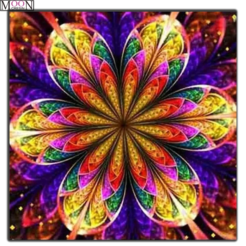 

MOONCRESIN Diamond Mosaic Square Full Diamond Embroider Mandala Paintings Diy Diamond Painting Cross Stitch Decoration Handmade