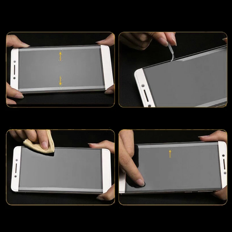Tempered Glass White Edge Eliminate Liquid For iPhone Xiaomi Screen Protector