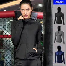 Быстросохнущая Для женщин Длинные рукава Йога футболки для Для Женщин Тренажерный зал Бег Рубашка Обучение Йога тренировки Костюмы спортивные майки с Шапки