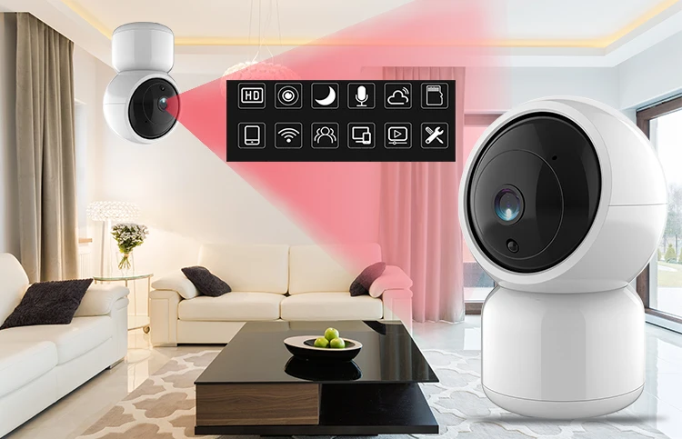 Беспроводная ip-камера 1080P Домашняя безопасность Wifi облачная SD камера интеллектуальное автоматическое отслеживание ИК ночного видения