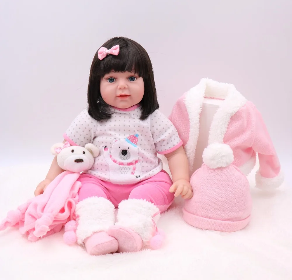 

24inch 60cm handmade reborn baby doll Toys realistic real touch simulation sweet reborn dolls for sale collection toddler