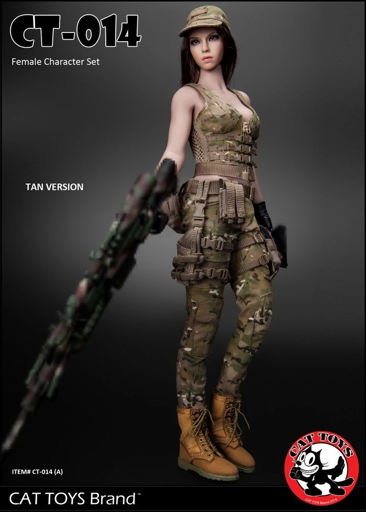 CT014 горячая девушка 1/6 масштаб сексуальный женский снайперский боевой костюм военный персонаж набор голова и одежда для бесшовного тела игрушка подарок