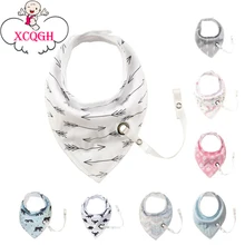 XCQGH 1 шт Детские нагрудники с соской вешалки больше шаблон новорожденный младенец нагрудники бандана для девушки отрыжка ткань кормления