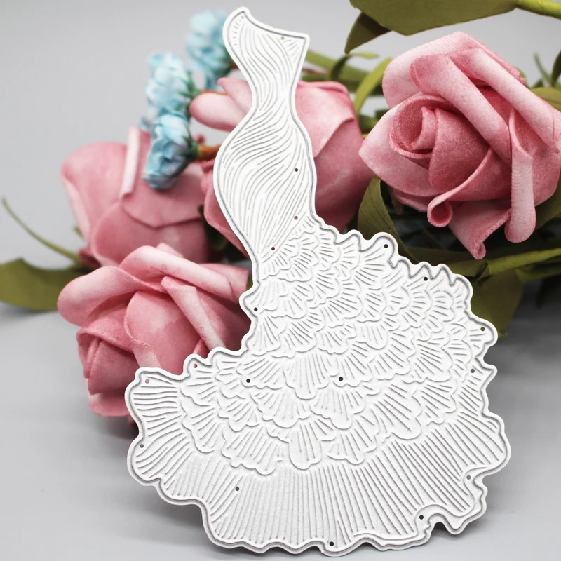 

Wedding dress Metal Steel Cutting Embossing Dies For Scrapbooking paper craft home decoration Craft 12.8*8.5 cm