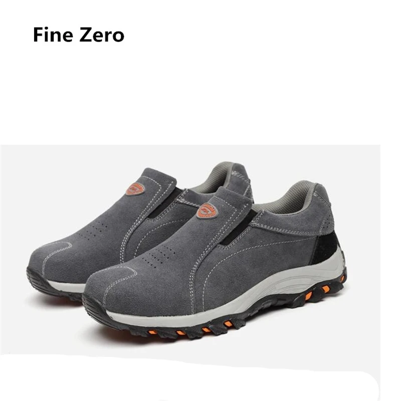 steel toe cap slip ons