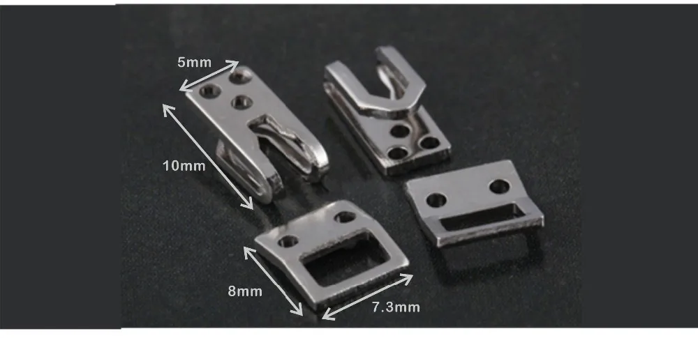 6008 металлические латунные крючки для одежды брюки/юбки Крючки и глаза серебряный никель цвет HE-021
