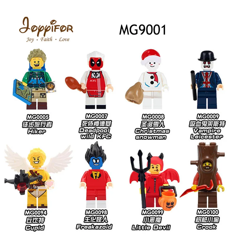 

Joyyifor Christmas Snowman Tree man Deadpool Vampire Weapon Game Minifigure LegoINGlys Building Blocks for Kids Halloween Toys