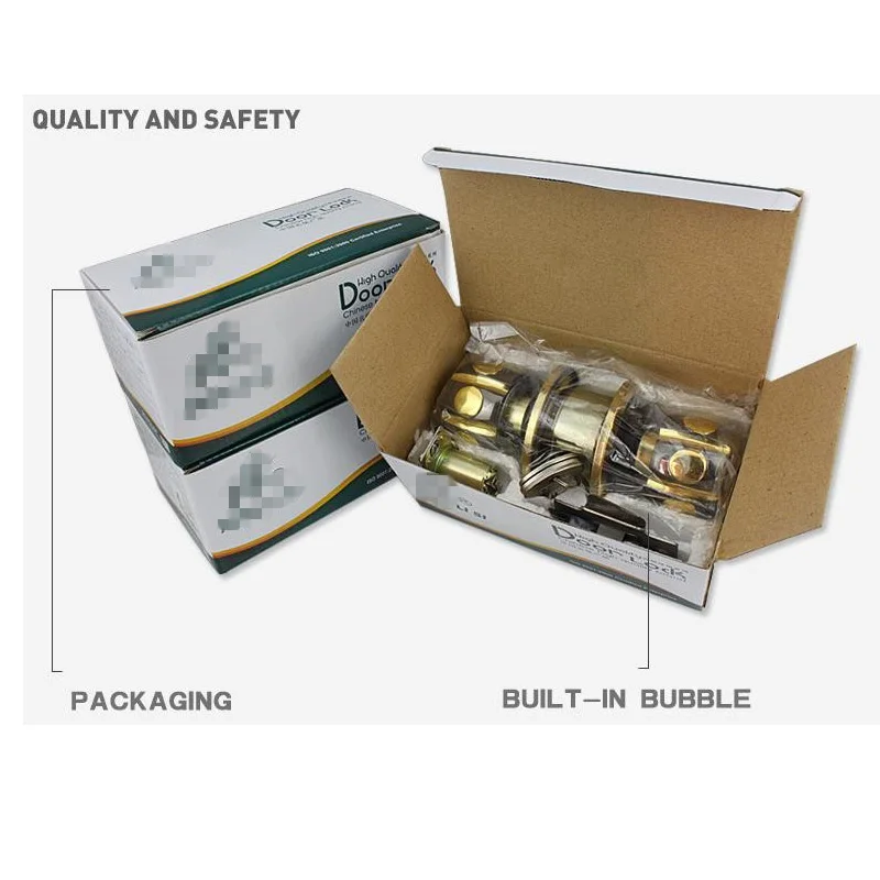 

35-50 MM THICKNESS DOOR LOCK BRASS CYLINDER KNOBSET LOCK WITH 60-70MM ADJUSTMENT LATCH
