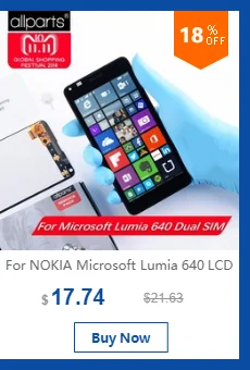 5.0" тачскрин дисплей экран для NOKIA microsoft Lumia 650 сенсорный дисплей LCD с тачскрином в рамке замена запчасти RM-1154 Черный белый золотой