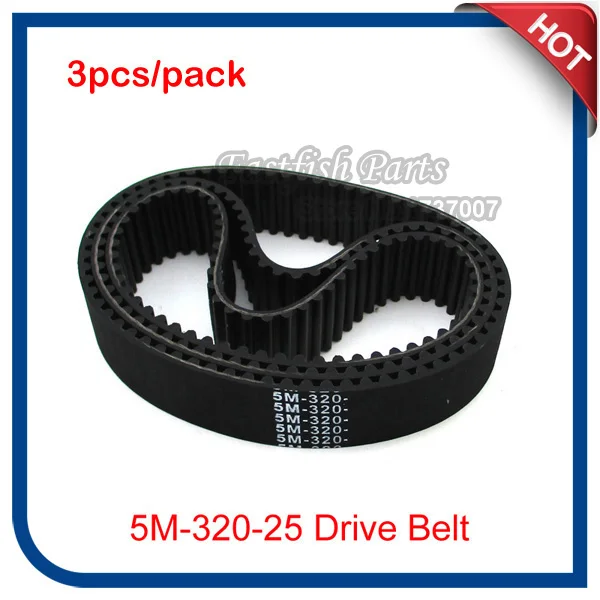 3pcs/pack 5M-320-25 Drive Transfer Clutch Belt For Electric / Gas Scooters BladeZ Moby S X SX 23cc - 40cc Scooter |