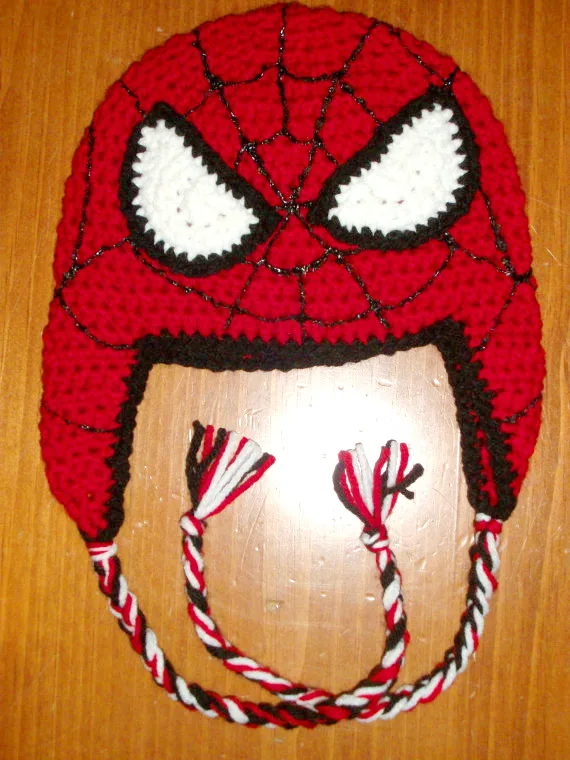 crochet spiderman hat