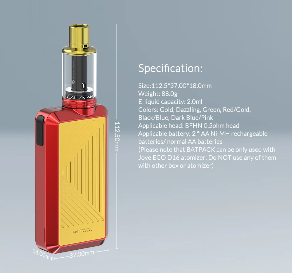 Joyetech BATPACK Vape Kit With Joye ECO D16 Atomizer