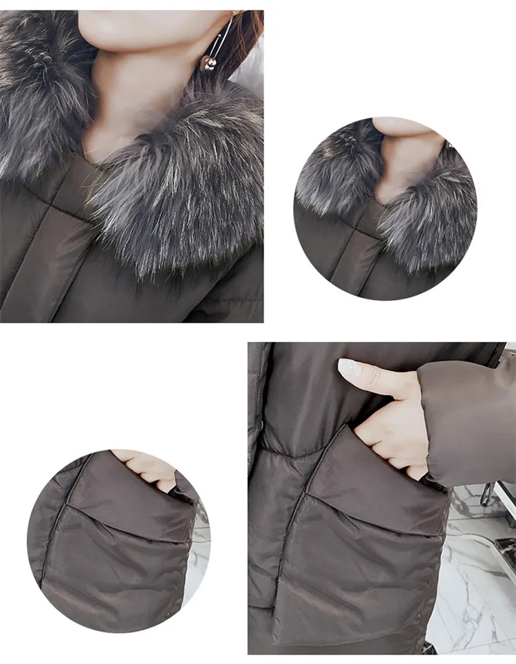 Women Parkas Long Winter Loose Cotton Coat Female Hooded Winter Jacket Women 2018 Women Winter Coat Korean Style LZ979 (16)