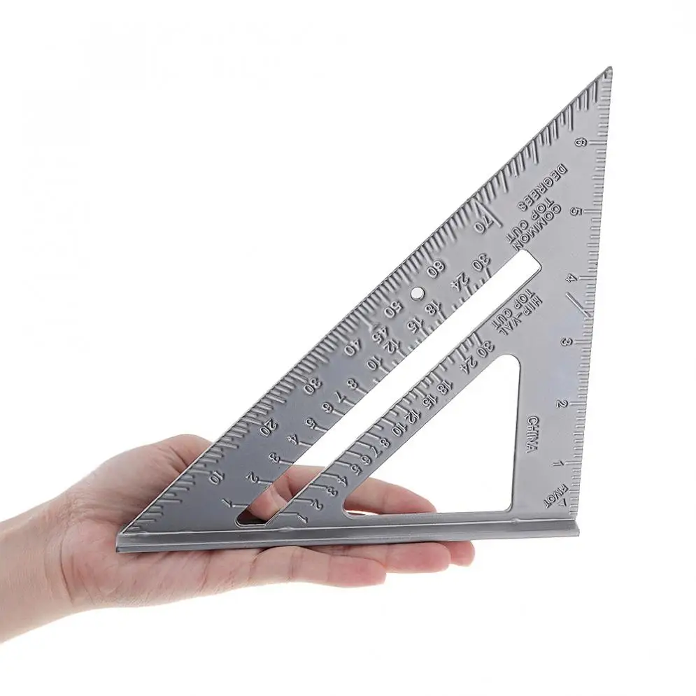 7 дюймов алюминиевый сплав правый угол Треугольники линейка с 0,1 точность и 1 значение масштаба для промышленных измерений