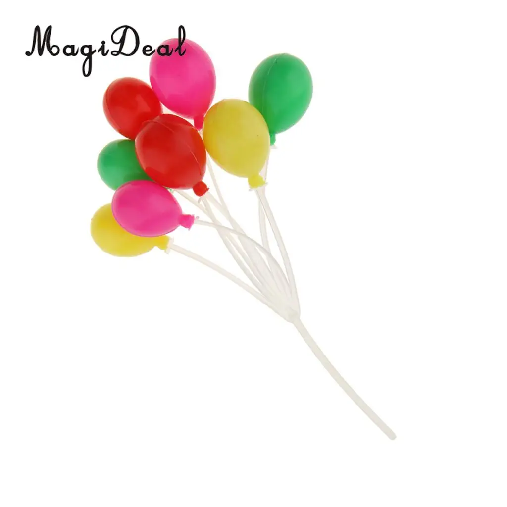 MagiDeal 1/12 Scale Dollhouse Miniature Colorful Oval Shaped Balloons Home Baby Room Party Decor Children Toys