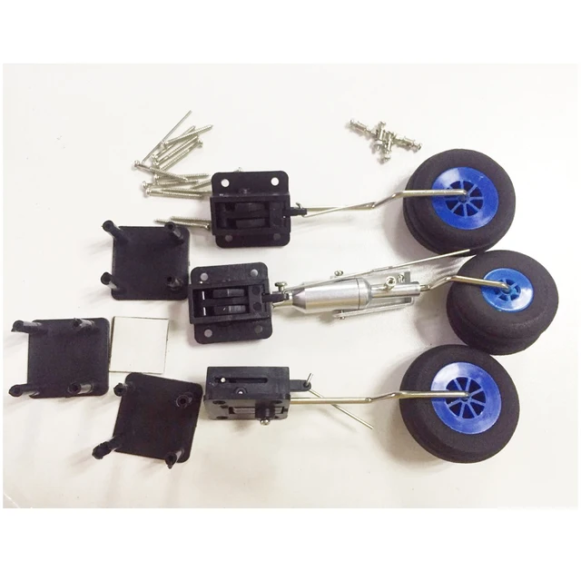 Best Offers Wholesale DIY Plane Parts Retractable Landing Gear With Wheels Levers Screws 1KG Tolerance For RC Airplane