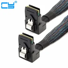 20 см 0.2 м Внутренняя Mini SAS SFF-8087 под углом 90 градусов к угловой SFF-8087 Сервер жесткий диск RAID кабель для передачи данных