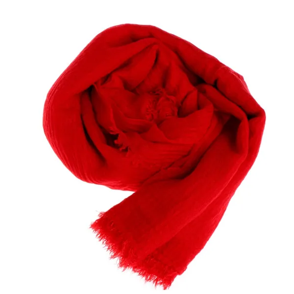 Женский ислам Макси морщинка облако хиджаб шарф платок мусульманская длинная шаль палантин обертывание - Цвет: Red