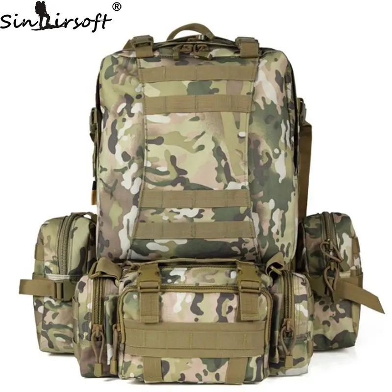 Sinairsoft 50L MOLLE мужчины рюкзак тактика мужской рюкзак hik высокая производительность штурмовой Путешествия Военный Рюкзаки рюкзаки армии сумка