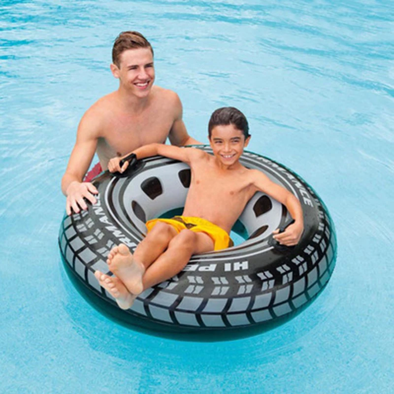 High Velocity Sport Tyre Tube Swim Ring Great Swimming Ring or Swimming Pool Tube with 2 Grab Handles Giant 47 inch 119cm
