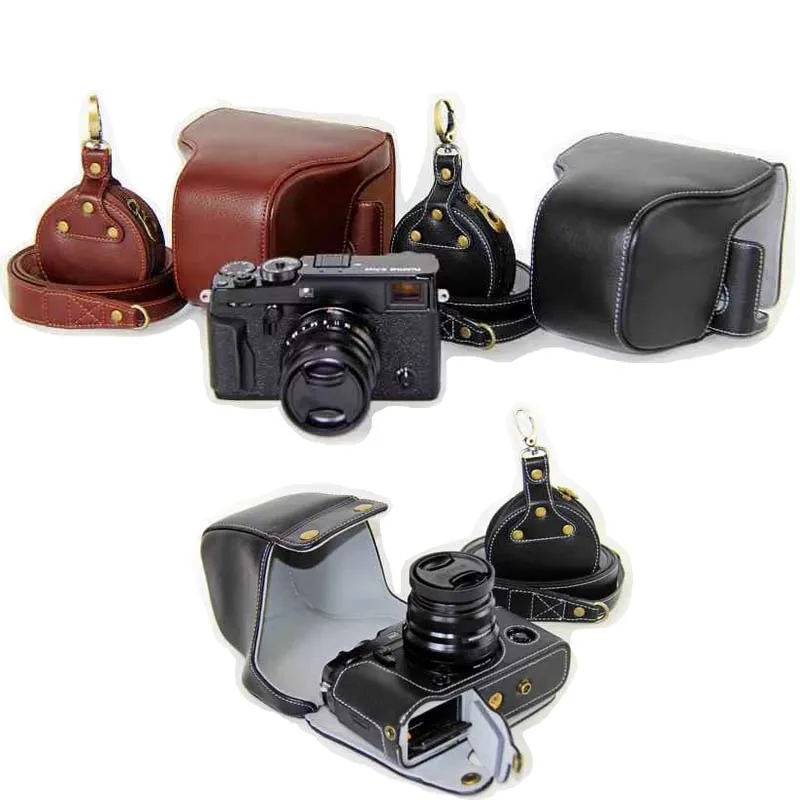 

Black/Coffe Digital Camera Cover Genuine Leather Case for Fujifilm X-PRO2 Fuji X-PRO 2 Battery Take Out Case