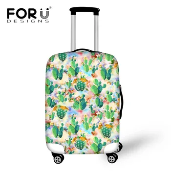 

FORUDESIGNS High Quality Luggage Protective Covers Cactus Flower Floral Print Elastic Waterproof Cases Cover Travel Accessories