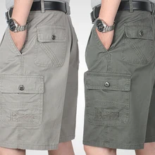 Карманные хлопковые шорты свободного кроя мужские летние повседневные армейские шорты Карго мужская одежда бермуды Masculina Южная Корея одежда Повседневная