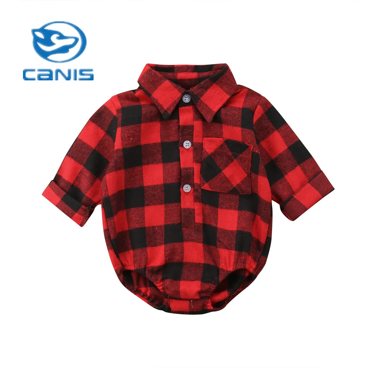 

New Arrivels Newborn Kid Baby Girls Boys Red Plaid Christmas Romper Outfits Clothes 0-18M