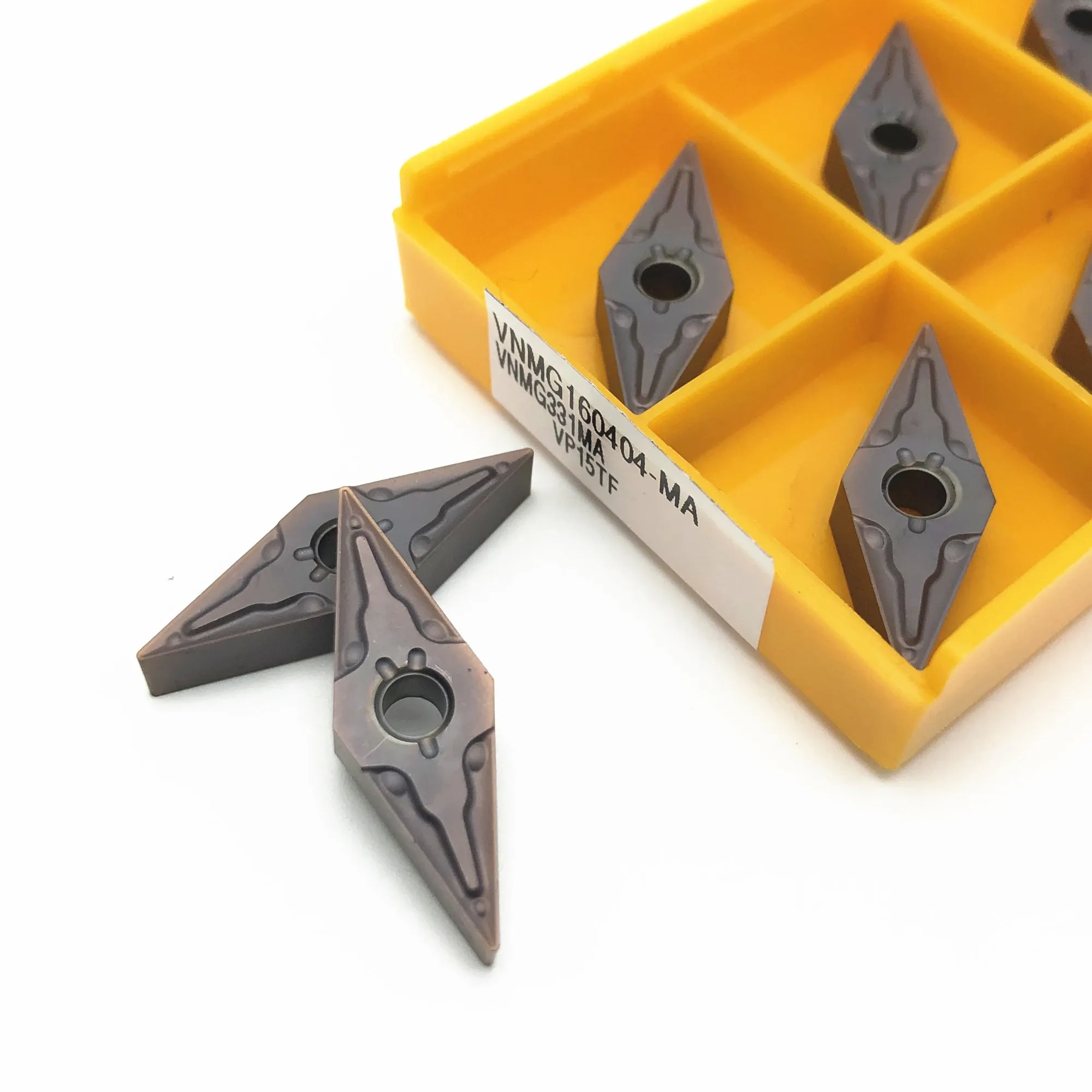 

10PCS Carbide insert VNMG160404 MA VP15TF high precision external metal turning tool lathe tools CNC machine parts turning blade