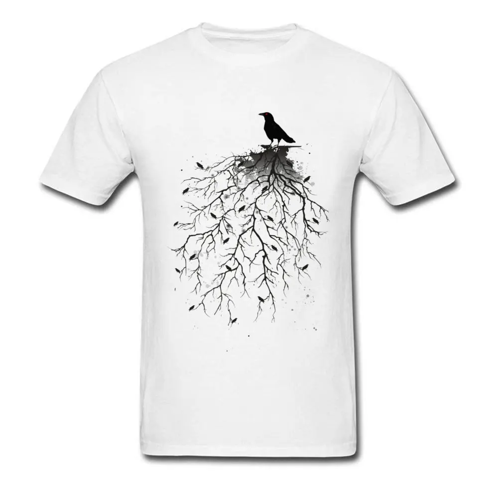 Roost Company Short Sleeve Normal Tshirts 100% Cotton Round Collar Boy Tops Shirts Print Tee Shirts Fall Top Quality Roost white