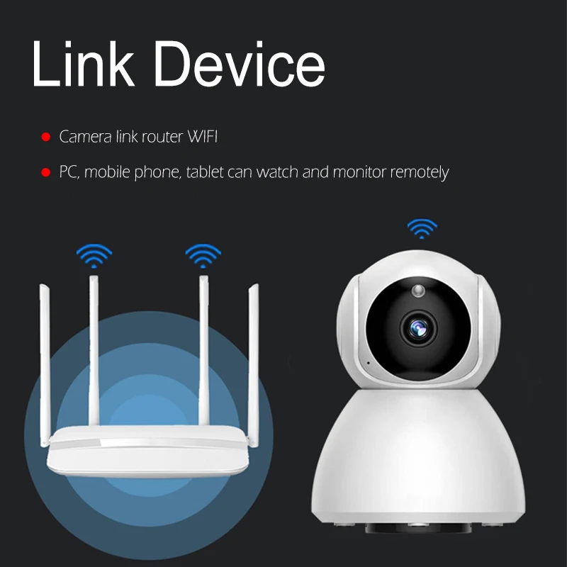 Smart IP Camera Webcam WiFi Pan-tilt Night Vision 355 Angle Video Camera View Baby Monitor Home Security Wireless Camera