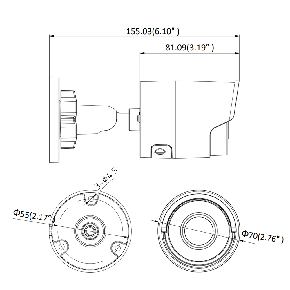 Hikvision DS 2CD2045FWD I POE камера видеонаблюдения 4 Мп IR Сеть мини цилиндрическая 30 м IP67 H.265 +
