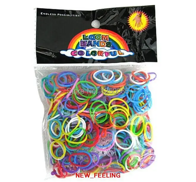 

10Packs/lot with Clips & Hooks Mixed Colorful Scented DIY Loom Bands Rubber Silicone Wrist Bands Bracelets BR40