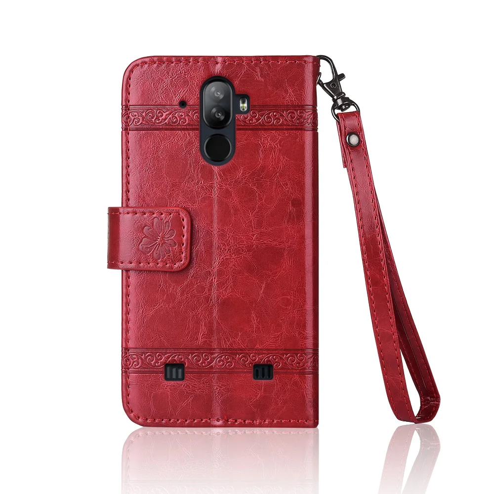 Кожаный чехол книжка для Doogee S40 Fundas с цветочным принтом 100% специальный кошелек