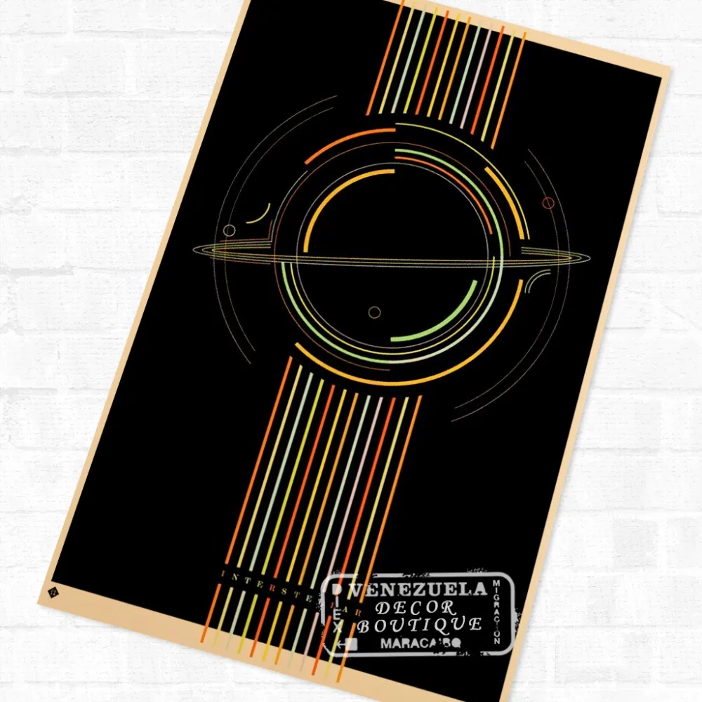 

Geometric art Interstellar Sci-Fi Movie Film Vintage Retro Cool Poster Canvas Painting DIY Wall Stickers Home Posters Art Decor