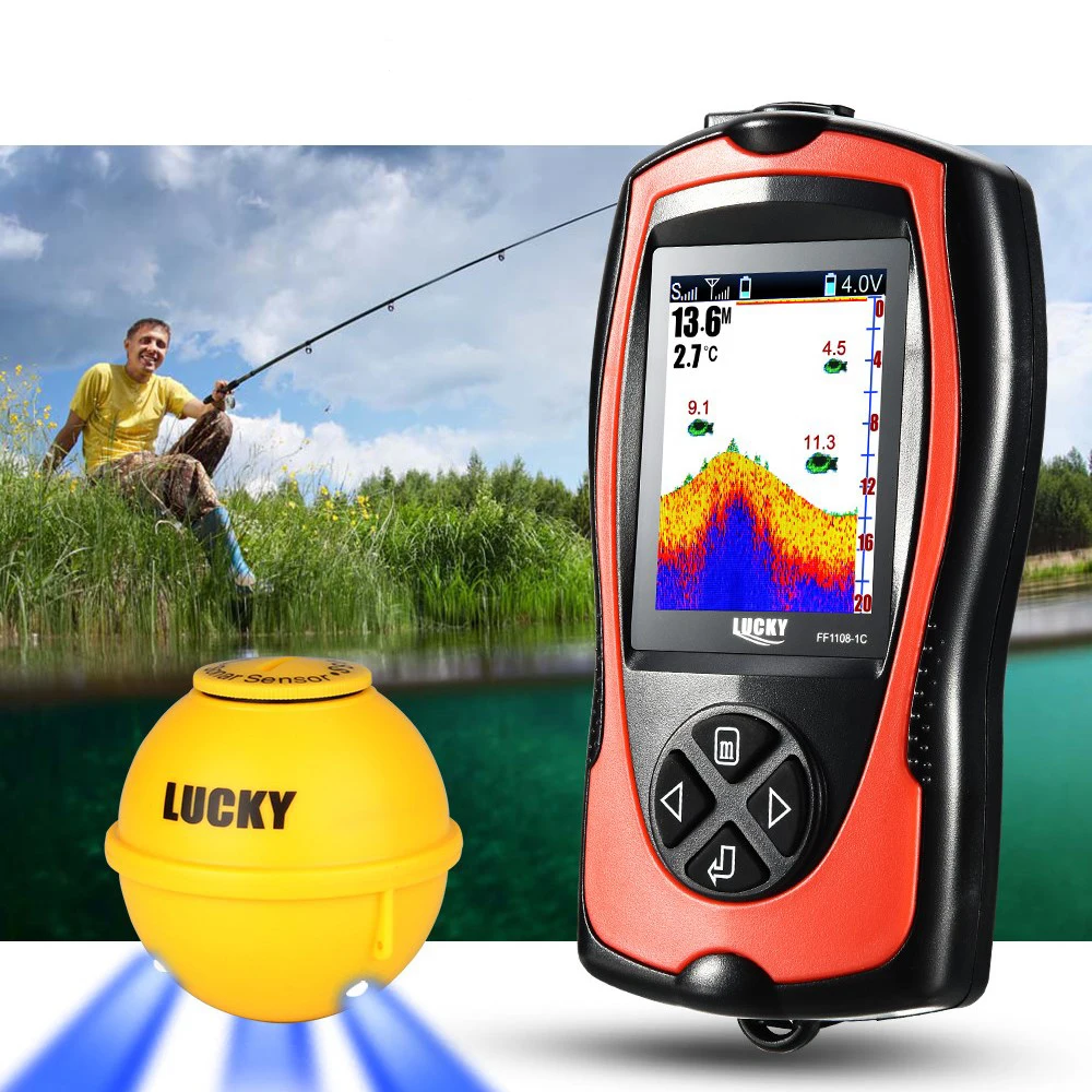 Fish Finder ff1108-1 cwla wireless Findfish Rechargeable sonar sensor fish finder echo sounders deeper fishfinder waterproof (25)