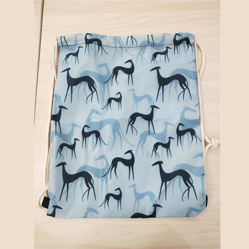 Женский рюкзак на шнурке с изображением собак Greyhound|Мешки кулиской| |