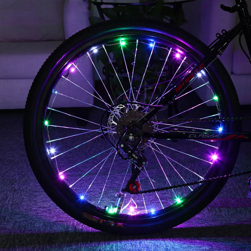 Colorful Bicycle Lights Bike Cycling Wheel Spoke Light 20 LED Signal