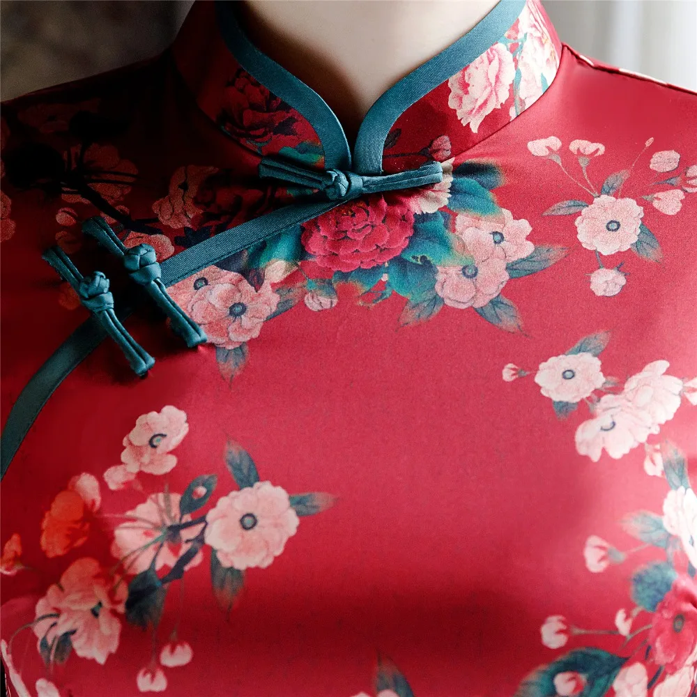 Шанхай история 3/4 рукав Cheongsam топ + брюки для девочек комплект Китайская традиционная одежда для женщин Qipao 2 стиль