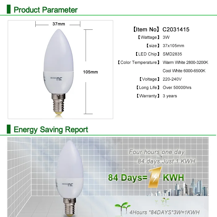 E14 Светодиодный светильник 220 в 240 в 3 Вт Светодиодный светильник s Холодный/теплый белый Интеллектуальный IC драйвер кристаллический светильник C37 светодиодный светильник в форме свечи
