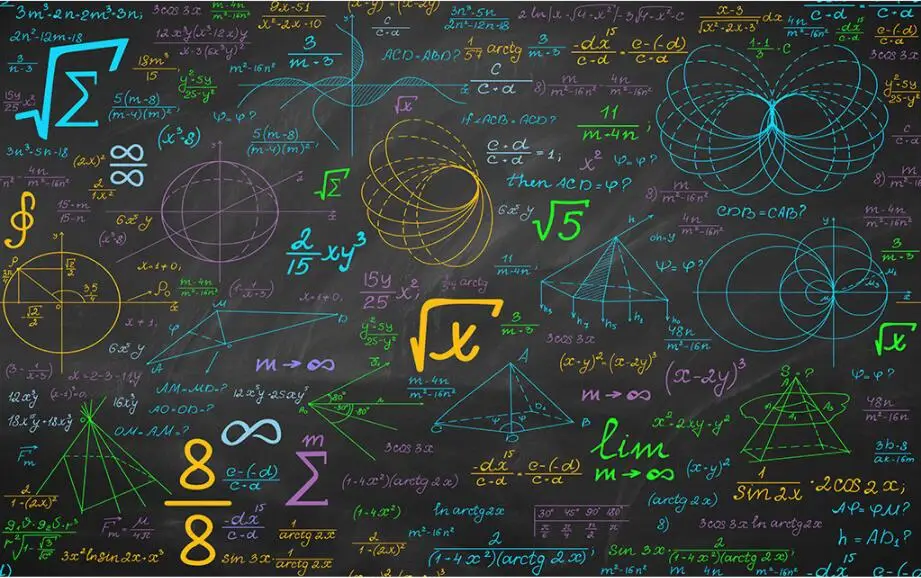 Beibehang Большой заказ обои математическая формула цветные стили доска росписи фон украшения на стену