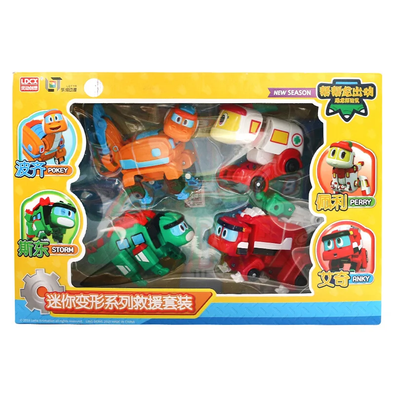 Мини деформация Набор фигурок Gogo Dino экшн фигурки REX машина трансформер самолет