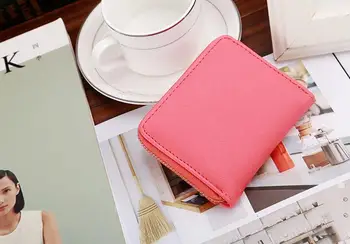 

2018 Frans Brads New wallet short wallet candy color multi card zero wallet, zipper eighty percent off coins wallet