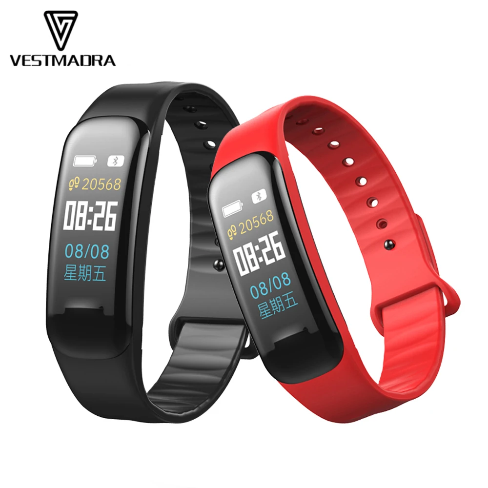 Смарт браслет VESTMADRA C1 Plus с цветным экраном пульсометр фитнес трекер