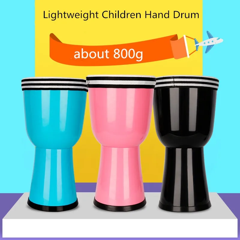 8 дюймов прочный Африканский Djembe барабан Красочные ABS баррель ПВХ кожи легкий детский ручной барабан 3 цвета на выбор