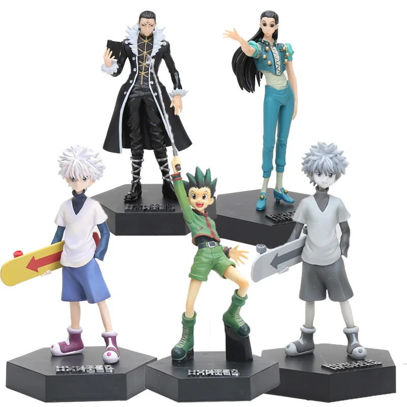 Японские Аниме Охотник х Фигурки игрушки Гон Freecss Killua Zoldyck Kulolo lushilufelu Irumi Zorudikku ПВХ