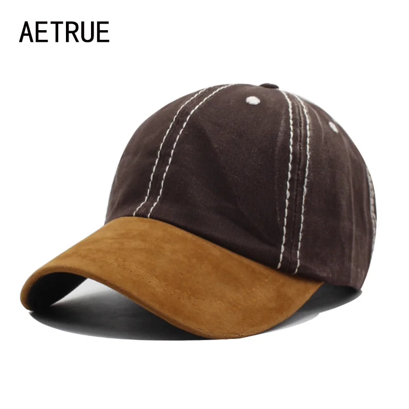 AETRUE мода бейсболка мужчины женщины snapback шапки casquette кости шляпы для мужчин свободного покроя гладкая промывают пустой хлопок шляпа