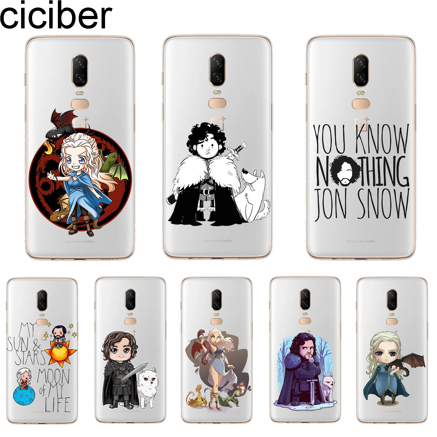 ciciber Cover For Oneplus 6T 5T Phone Cases 1+6T 1+5T Fundas Capa Coque Soft Silicone TPU Game Of Thrones Shell Capinha |